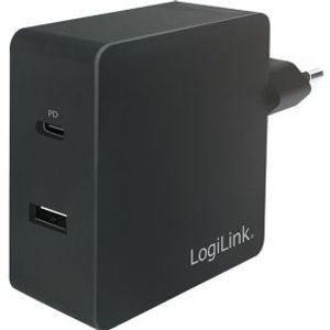 LogiLink PA0213 USB wall charger 2 poorten USB A/USB C