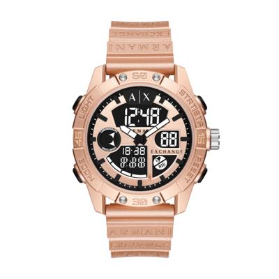 Horlogeband Armani AX2967 Rubber Rosé 24mm