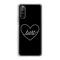 Best heart black: Sony Xperia 10 III Transparant Hoesje