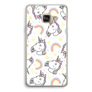 Rainbow Unicorn: Samsung A3 (2017) Transparant Hoesje