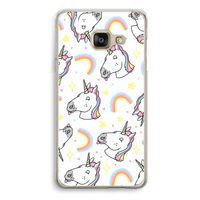 Rainbow Unicorn: Samsung A3 (2017) Transparant Hoesje