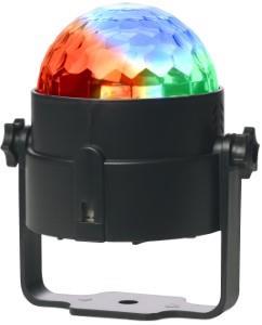Denver LED Partybol disco 4W 7 functies +ab zwart - 9700210