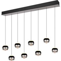 LED Hanglamp - Trio Select Orbit - 8 Lichtpunten van 8 Watt - Rechthoek - Dimbaar - Aanpasbare Lichtkleur - Hoogte Aanpasbaar zonder Contragewicht - Mat Nikkel - Metaal