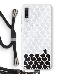 Dakpannetjes: Samsung Galaxy A70 Transparant Hoesje met koord