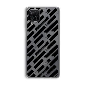 Zwarte vegen: Samsung Galaxy A12 Transparant Hoesje