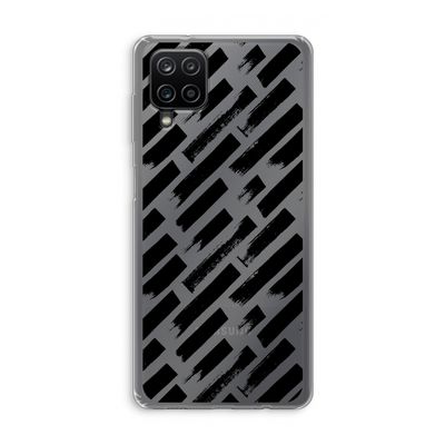 Zwarte vegen: Samsung Galaxy A12 Transparant Hoesje