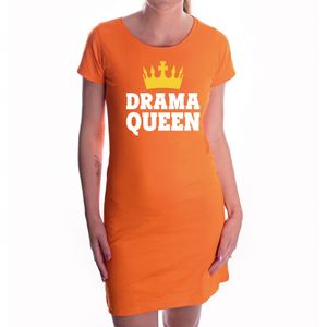 Oranje Koningsdag jurkje drama Queen voor dames XL  -