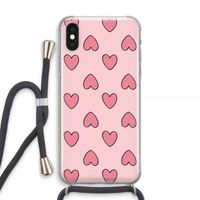 Ondersteboven verliefd: iPhone XS Max Transparant Hoesje met koord