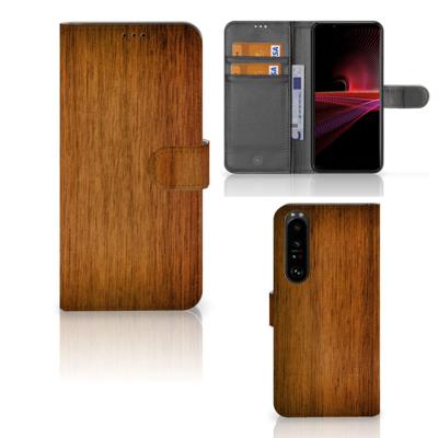 Sony Xperia 1 III | Book Style Case | Donker Hout