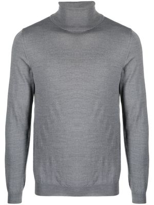 Zanone pull en maille fine à col roulé - Gris