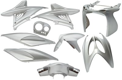 Edge plaatset aerox tot bj. 2014 9 delig zilver metallic