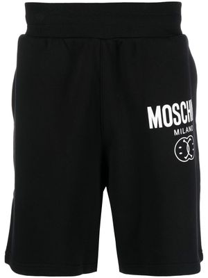 Moschino x Smiley short en coton - Noir