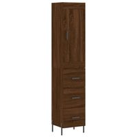 vidaXL Hoge kast 34,5x34x180 cm bewerkt hout bruin eikenkleur - thumbnail