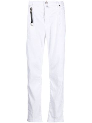 Incotex pantalon en lin mélangé à coupe fuselée - Blanc