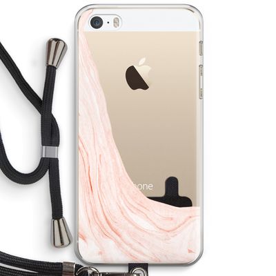 Peach bath: iPhone 5 / 5S / SE Transparant Hoesje met koord
