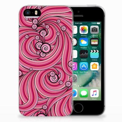 Apple iPhone SE | 5S | Hoesje maken | Swirl Pink