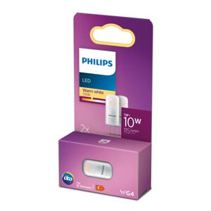 Philips Lighting 76787700 LED-lamp Energielabel F (A - G) G4 1 W = 10 W Warmwit (Ø x l) 1.3 cm x 3.5 cm 2 stuk(s)