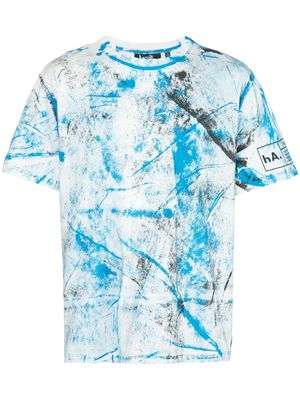 Haculla t-shirt peint à la main - Bleu