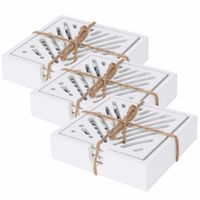 Onderzetters voor glazen - 16x - hout - wit - 10 x 10 cm