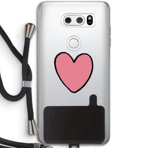 Hartje: LG V30 Transparant Hoesje met koord