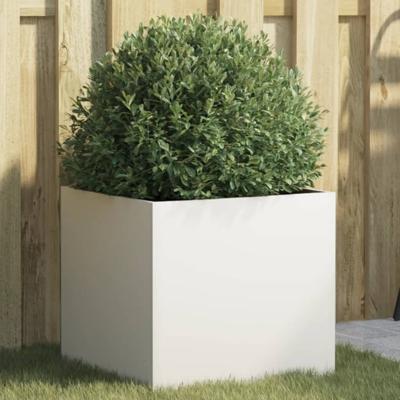 VidaXL Plantenbak 42x40x39 cm staal wit