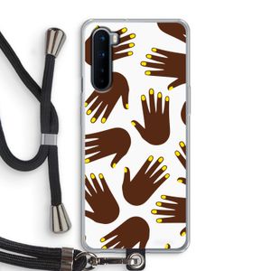 Hands dark: OnePlus Nord Transparant Hoesje met koord
