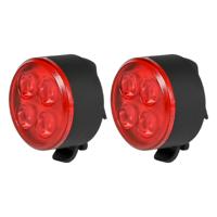 Fietslamp - 2x - rood achterlicht - LED - USB oplaadbaar - inclusief clip en kabel
