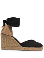 Castañer sandales en raphia - Noir