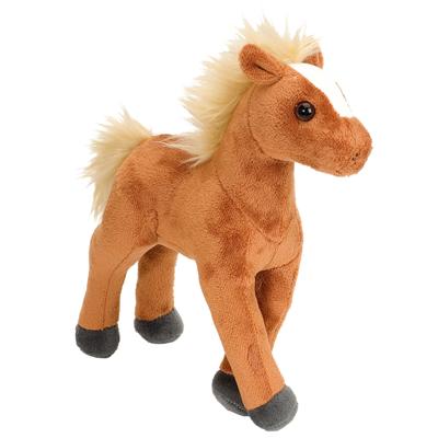 Wild Republic pluche knuffel paardje - bruin - 20 cm - Paarden