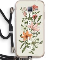 Hello bloemen: Samsung Galaxy J3 (2016) Transparant Hoesje met koord