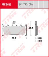 TRW Remblokken, en remschoenen voor de moto, MCB659TRQ Sinter track