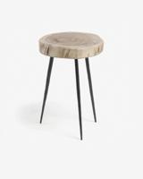 Kave Home Kave Home Sidetable Eider rond, hout beige,, 35 x 54 x 35 cm