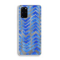 Blauwe pijlen: Samsung Galaxy S20 Plus Transparant Hoesje