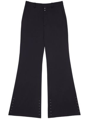MM6 Maison Margiela pantalon évasé à taille haute - Noir