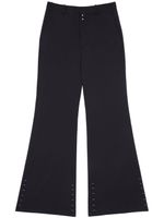 MM6 Maison Margiela pantalon évasé à taille haute - Noir