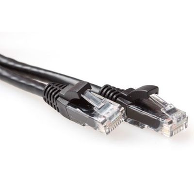 ACT IB2900 U/UTP CAT6A Patchkabel | Snagless | RJ45 Connectoren | Zwart | 50 cm