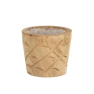 J-Line bloempot Gleuven - hout - naturel - medium - Ø 20.00 cm