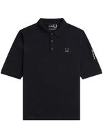 Raf Simons X Fred Perry polo en coton à plaque logo - Noir