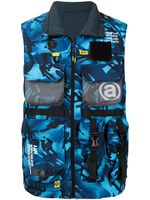 AAPE BY *A BATHING APE® gilet à motif camouflage - Bleu