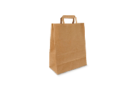 Papieren tasjes Klein kraft 22+10x28cm BIO
