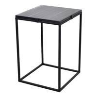 LOFT42 Marble Bijzettafel Vierkant Zwart - Metaal - Marmer - 32x32x46