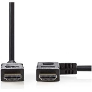 High Speed HDMI-kabel met Ethernet | HDMI-connector - HDMI-aansluiting rechts haaks | 1,5 m