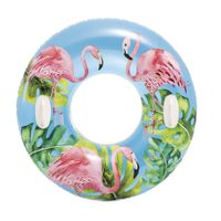 Opblaasbare flamingos zwemband/zwemring 97 cm - thumbnail