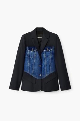 Hybride trucker blazer - BLUE - 44