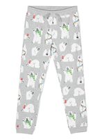 Stella McCartney Kids pantalon en coton à imprimé ourson - Gris