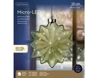 Lumineo microled bloem 19cm groen/warm wit
