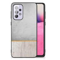 Samsung Galaxy A33 5G Houten Print Telefoonhoesje Wood Concrete