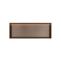 Hotbath &MORE Inbouwbox of inbouwnis - 30x80x10 - with LED IP44 - Tuscan bronze BOX080LTB