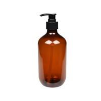 Benson Zeepdispenser - bruin - 500 ml - zeeppompje - D7 x H19 cm