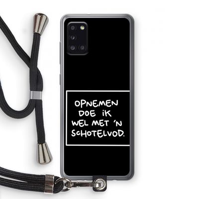 Schotelvod: Samsung Galaxy A31 Transparant Hoesje met koord